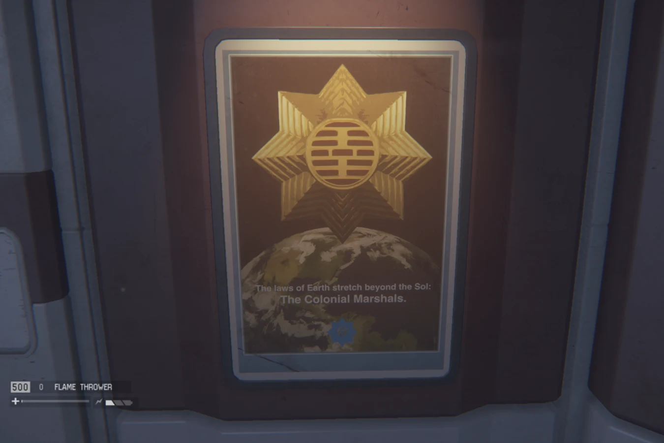 Sevastopol recruitment poster for the Colonial Marshals, a gold star above a planet