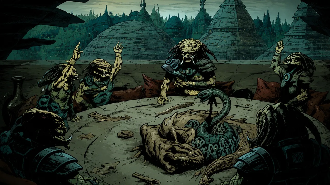 The Council Of Ancients as the ruling authority of the Yautja