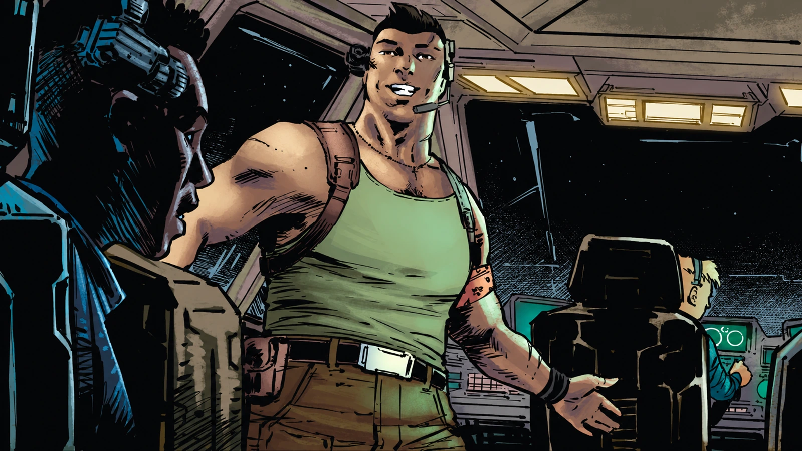 Cutter Vasquez in Aliens: Aftermath, Renegade XM leader and nephew of Jenette Vasquez