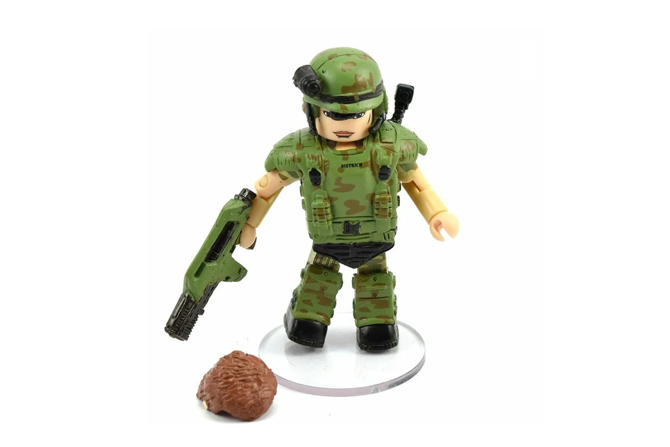 Diamond Select Aliens Minimates Series 1 Corporal Dietrich figure with helmet, pulse rifle, and alternate hair piece