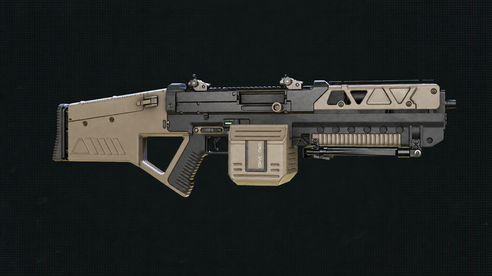 BD-48 Daittyo Heavy Rifle in profile from Aliens: Fireteam Elite 2
