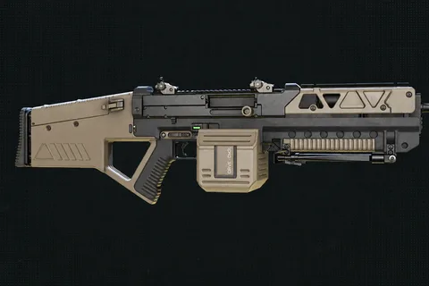 BD-48 Daittyo Heavy Rifle in profile from Aliens: Fireteam Elite 2
