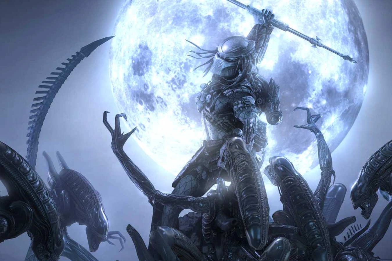 Dark Predator fights Xenomorphs while searching for Young Bloods on BG-386
