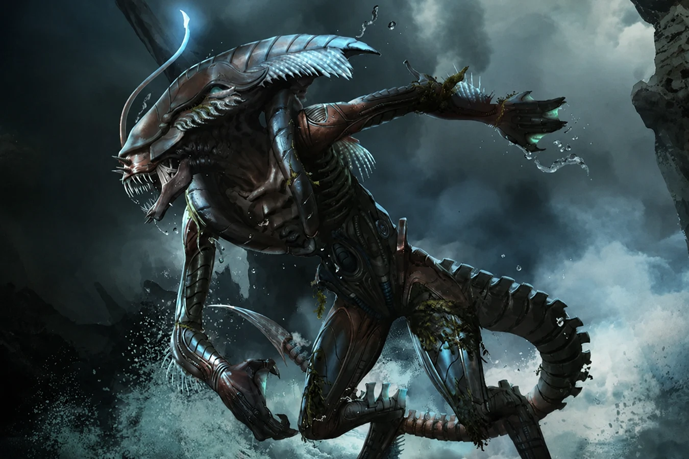 Deep Sea Xenomorph aquatic outfit from Dead by Daylight Waterfront Massacre
