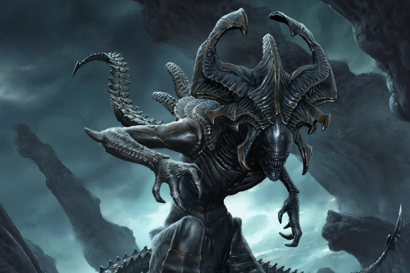 Xenomorph King legendary outfit artwork from Dead by Daylight