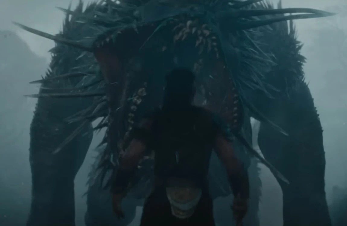 Dek Predator fights the Kalisk in Predator: Badlands