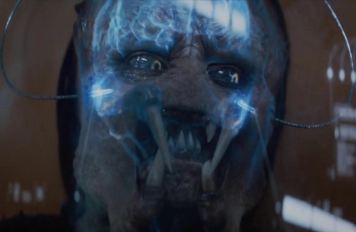 Weyland-Yutani scan of Dek Predator's brain in Predator: Badlands