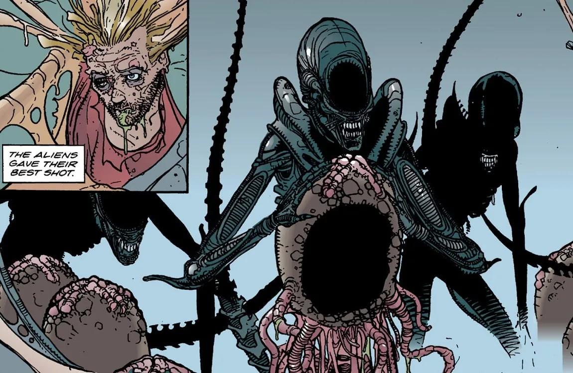 A Drone Xenomorph carrying an Alien egg