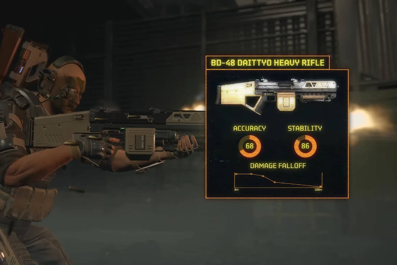 DB-48 Daittyo Heavy Rifle signature weapon UI for the Duelist class