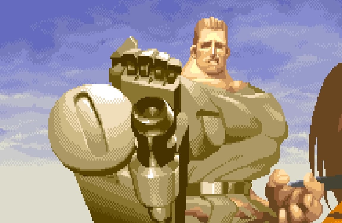A cyborg Dutch Schaefer from the AvP Arcade Game