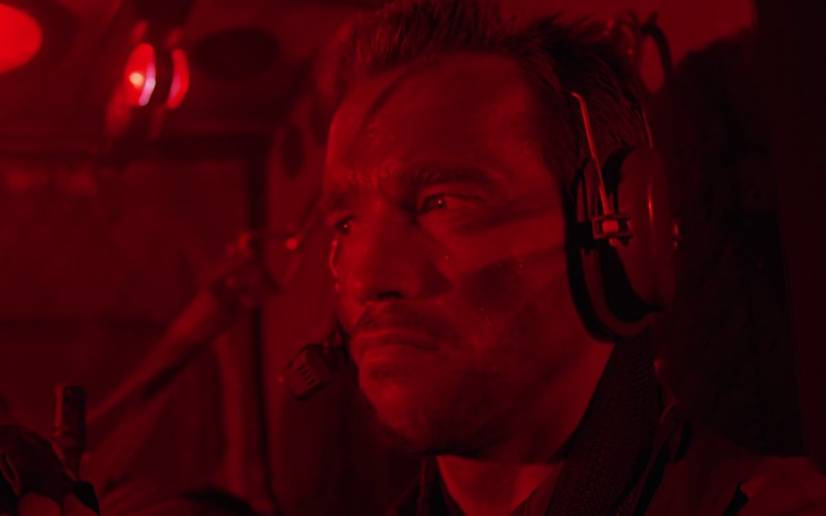 Dutch Schaefer in the chopper in Predator (1987)