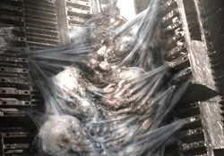 Concept art for eggmorphing by H.R. Giger