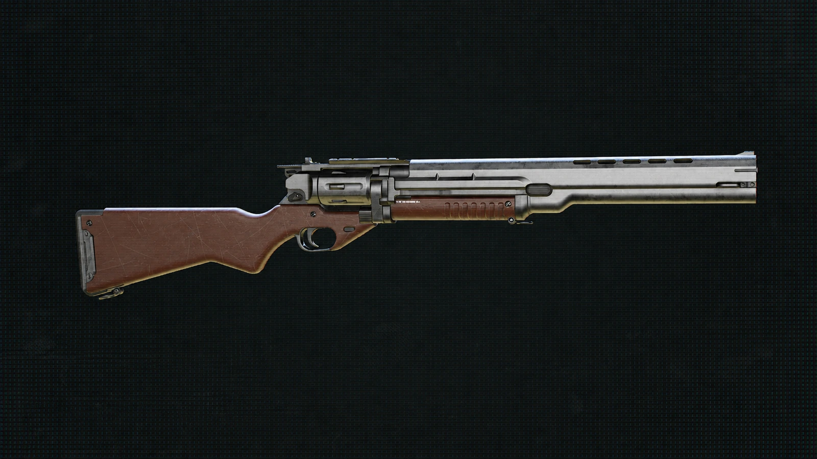 HNT-1 El Alamein Revolver Rifle in profile from Aliens: Fireteam Elite 2