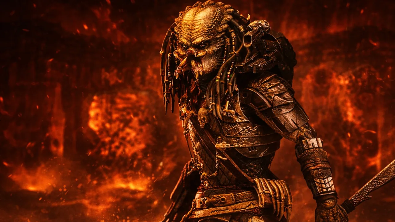 Greyback Elder Predator from the end of Predator 2 recreated as a figure by Iron Studios