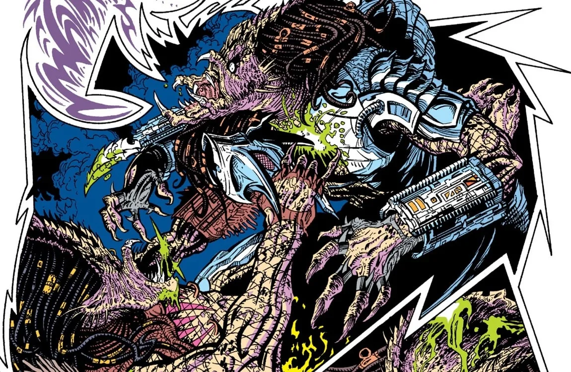 The Enforcer Predator fighting the Bad Blood Predator