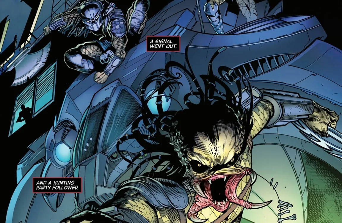 A group of Enforcer Predators from Predator vs. Spider-Man