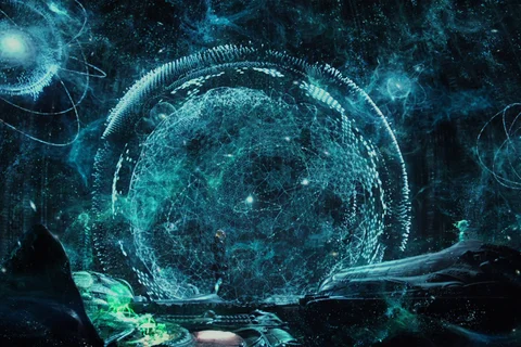 The Engineer hologram star map in Prometheus