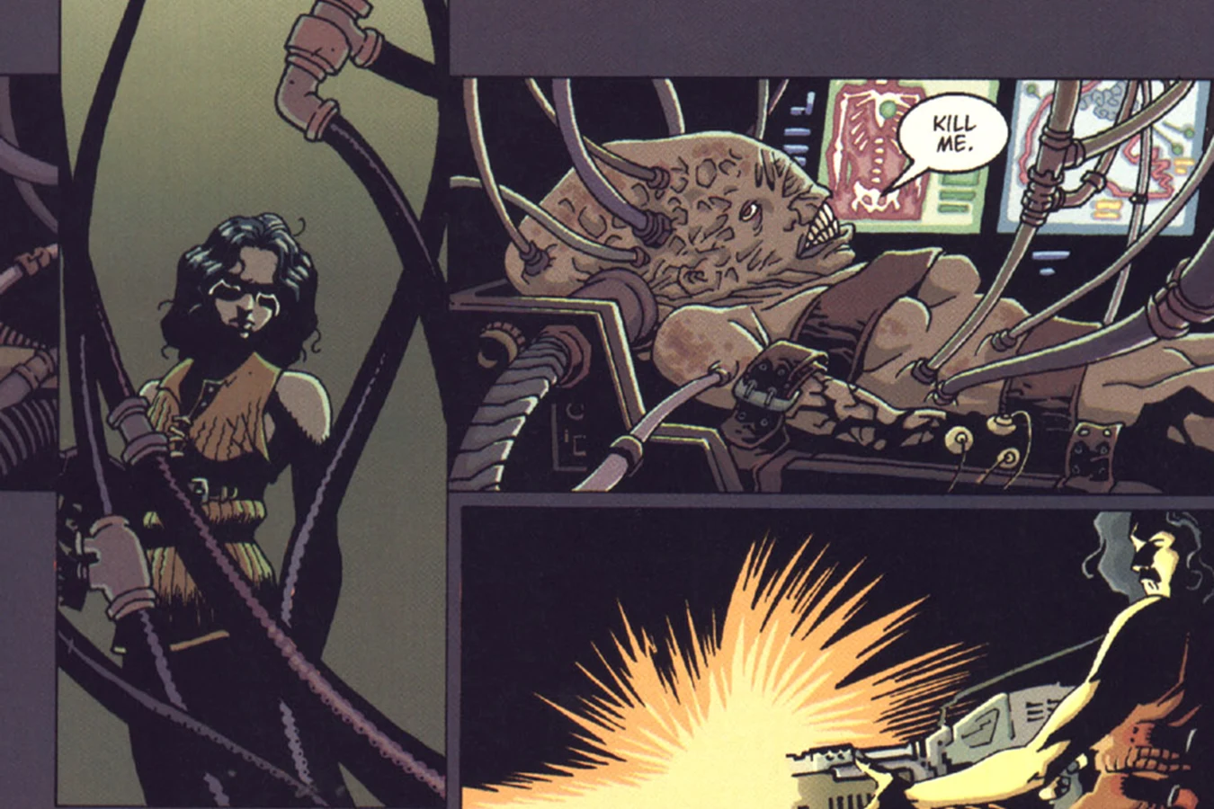 Ripley 7 begging to die in the Dark Horse Alien Resurrection comic
