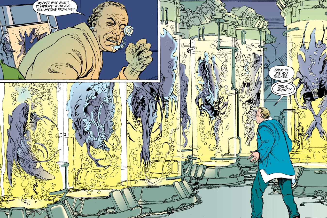 Failed Queen tanks from Professor Kleist's experiments in Aliens: Rogue