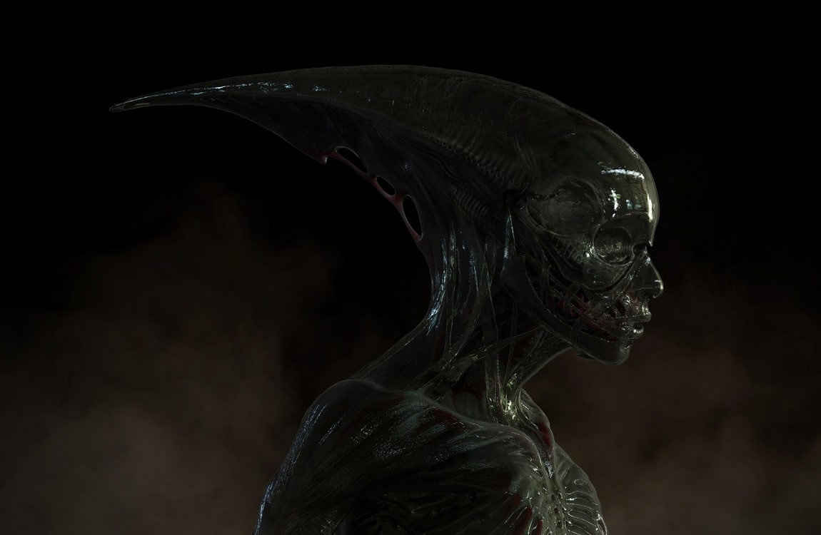 Concept Art for a Female Neomorph by Colin Shulver