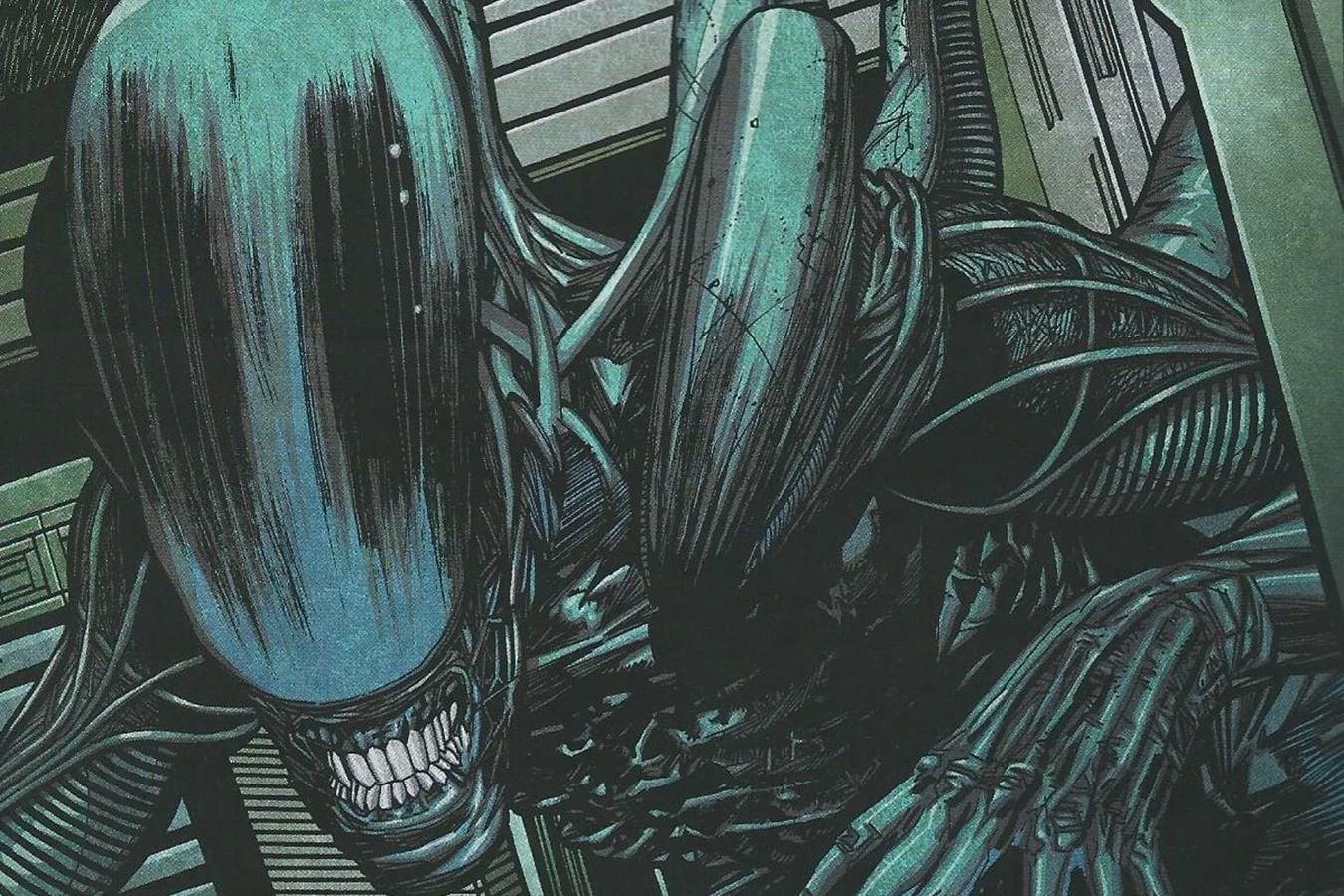 The Sevastopol Xenomorph looms in a corridor in the Isolation prequel comic