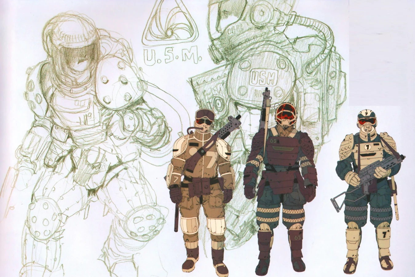 Law-enforcement costume concepts from Alien: Isolation