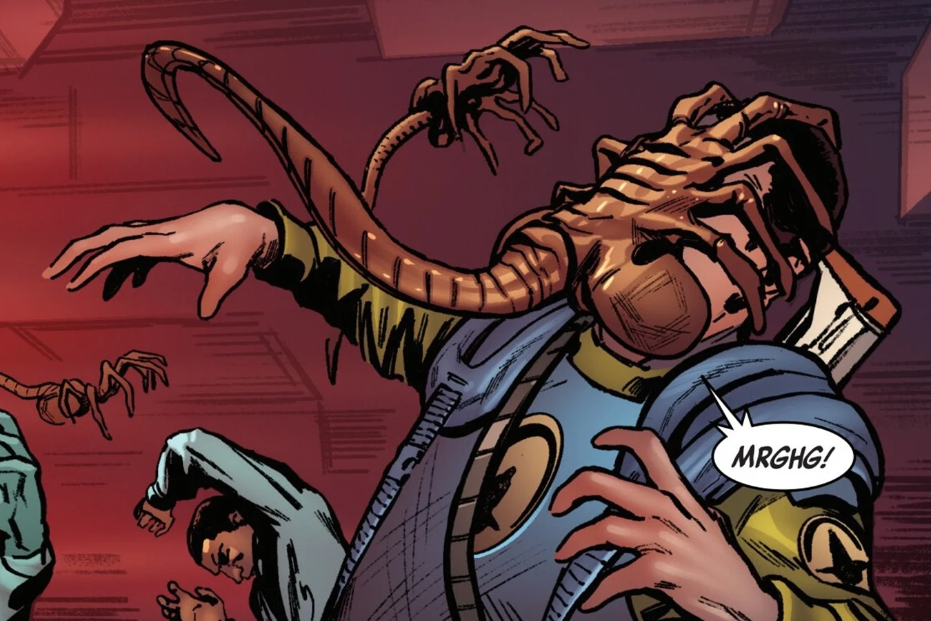 Cloned facehuggers attack Renaissance Station crew during the outbreak