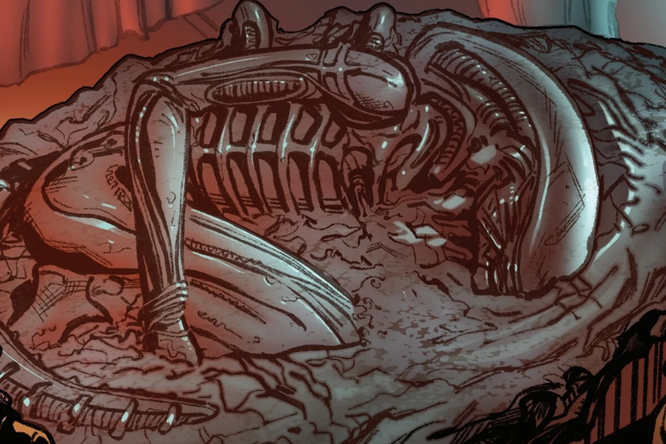 The cocooned Big Chap specimen recovered after the Nostromo wreck