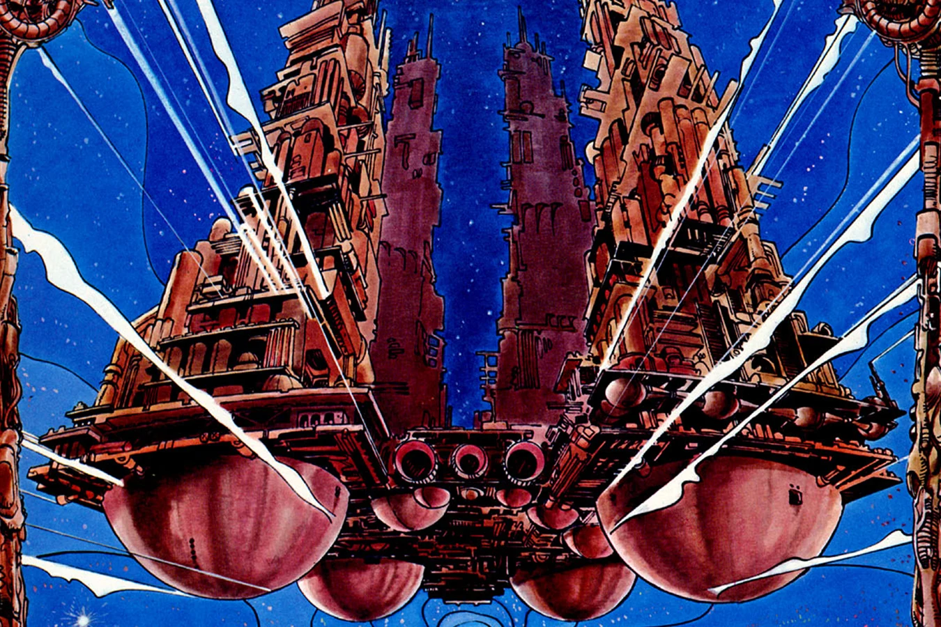 The Nostromo hauling the refinery in Alien: The Illustrated Story
