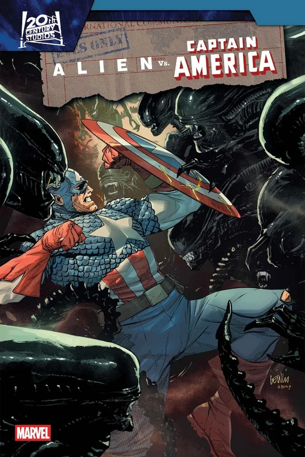 Alien vs. Captain America comic cover