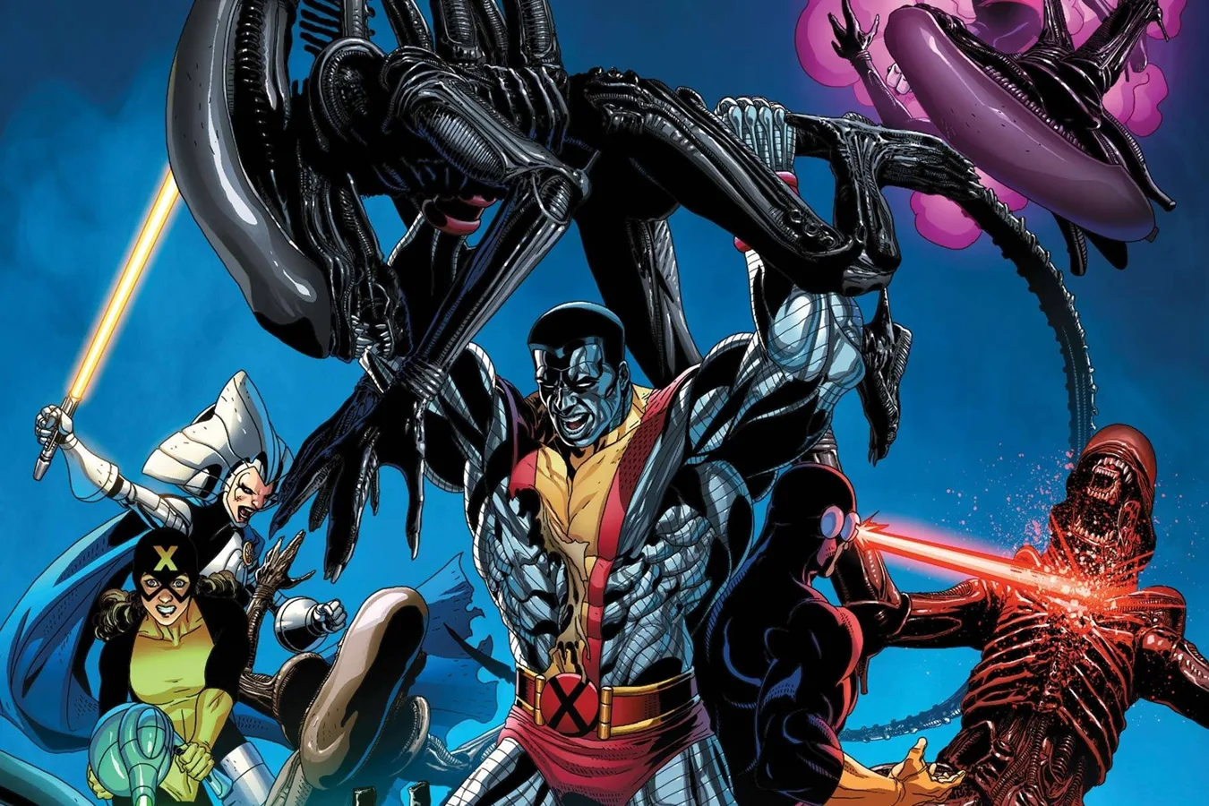 Aliens vs. X-Force variant cover art from 2019