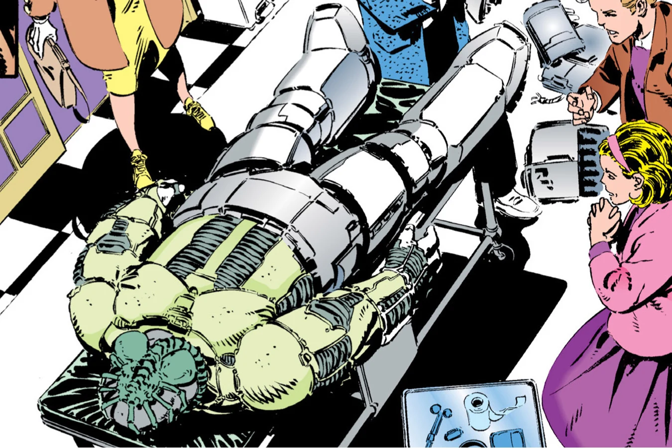 The eyeless pilot of the crashed disc in Aliens: Earth Angel