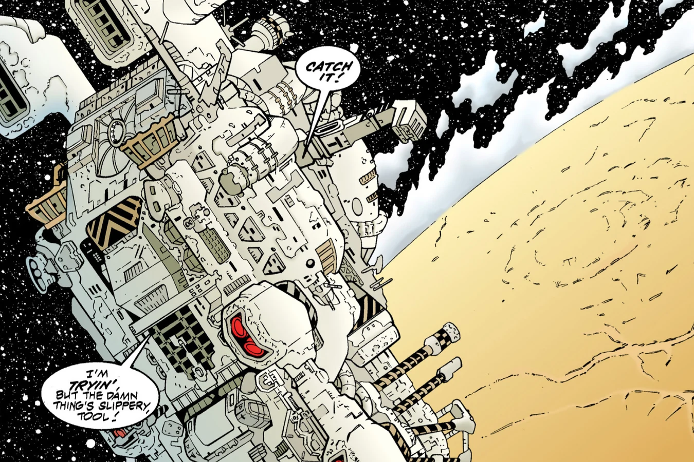 The salvage ship in orbit in Aliens: Pig