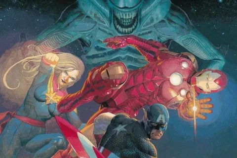 Aliens vs. Avengers comic cover