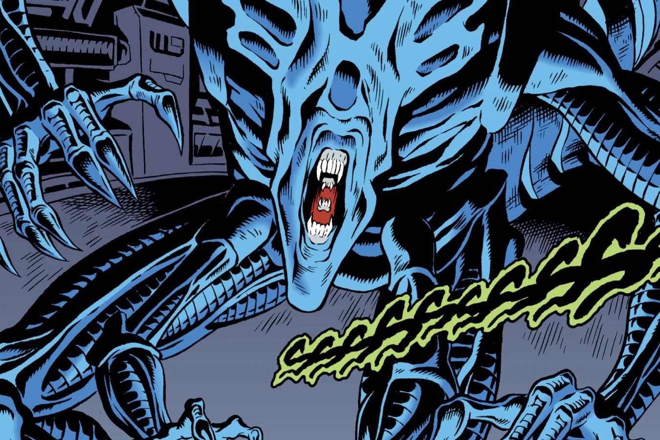A Xenomorph loose in the hold of the cargo ship