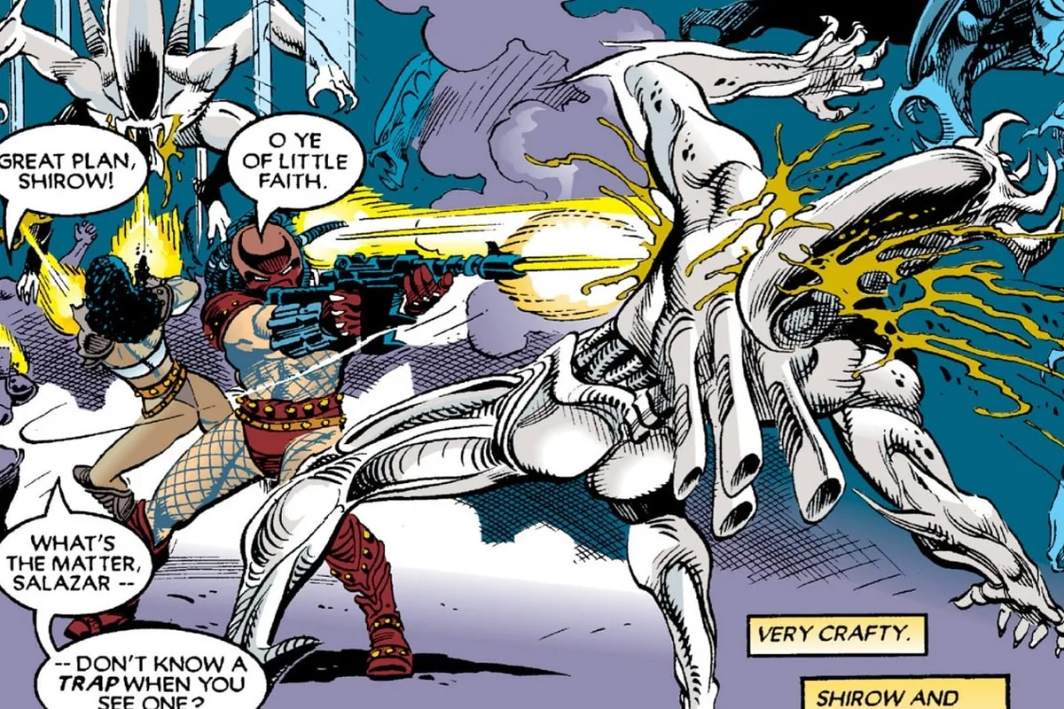 A white hybrid from Aliens vs. Predator: Deadliest of the Species