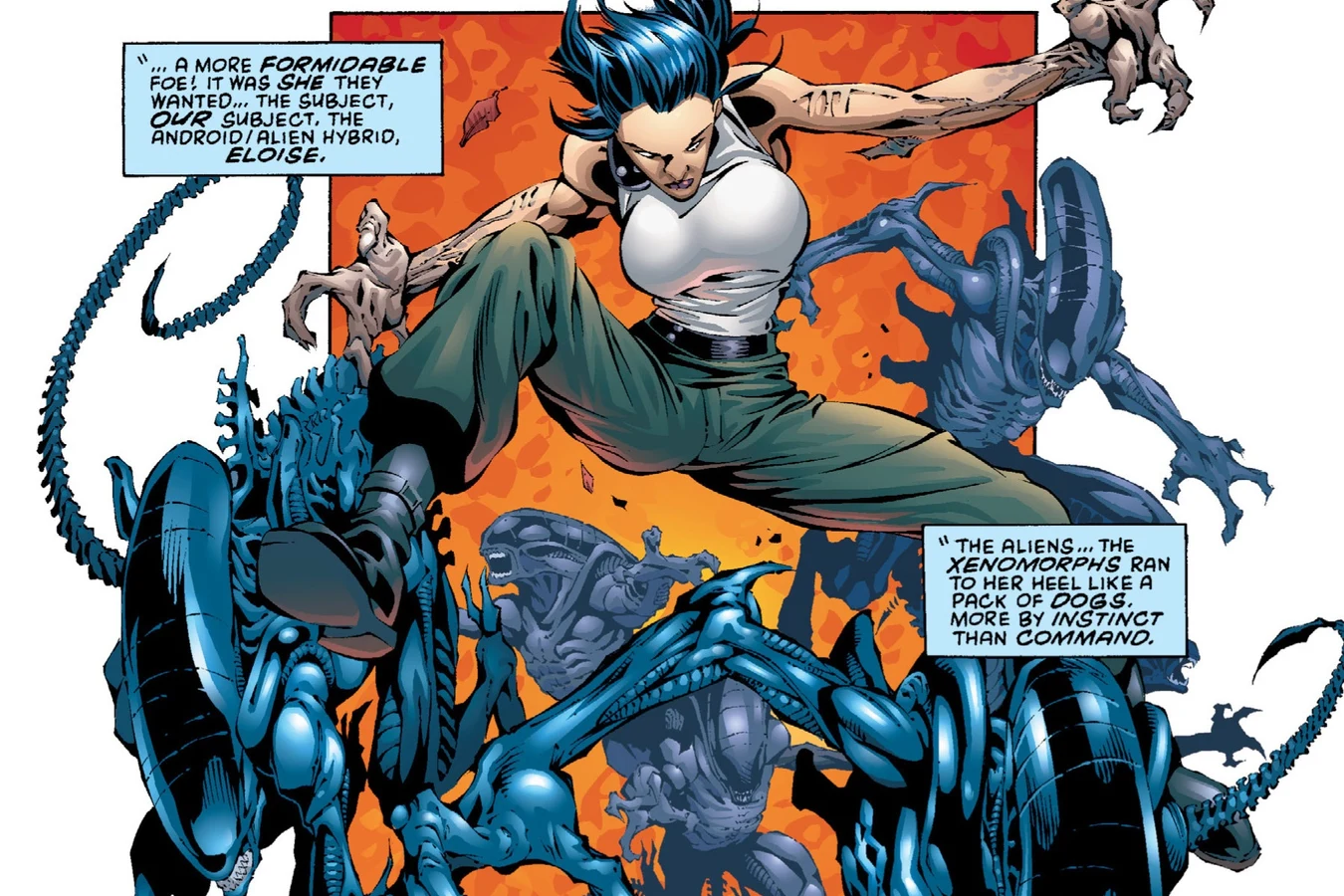 Eloise leaping through her Xenomorph brood on LK176