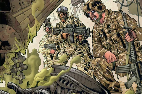Alien vs. Predator: Sand Trap comic cover