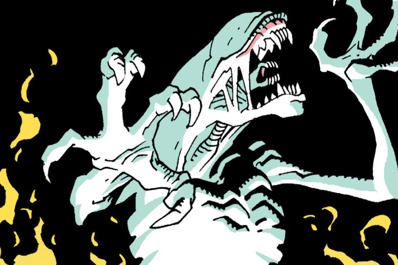 The pale Wraith in the chemical smoke in Aliens: Wraith