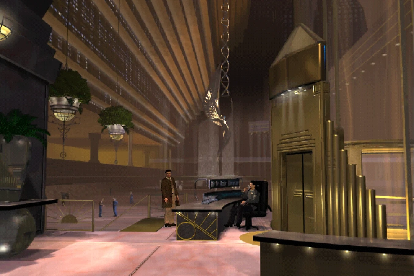 Ray McCoy in the Tyrell offices in the Blade Runner 1997 game