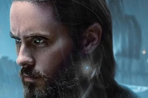 Jared Leto as Niander Wallace in the rain on the 2036: Nexus Dawn poster