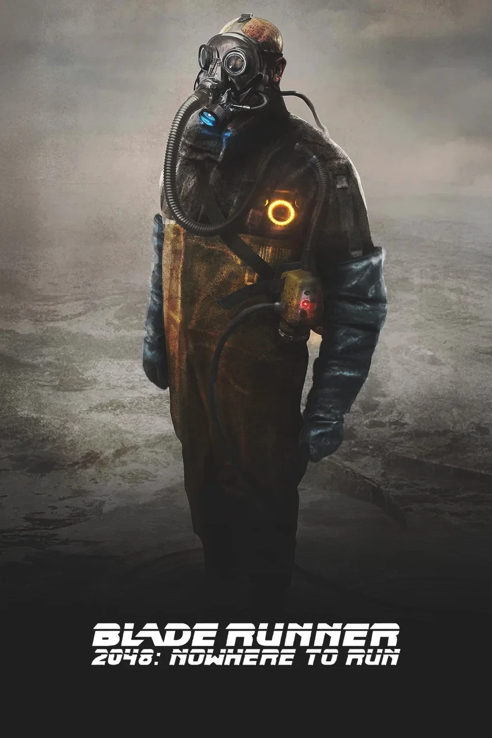 2048: Nowhere to Run poster of Sapper Morton in a gas mask and protective suit