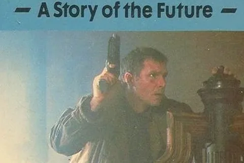 Blade Runner: A Story of the Future paperback cover with Deckard on a staircase