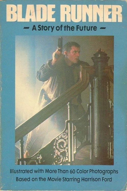Blade Runner: A Story of the Future paperback cover with Deckard on a staircase