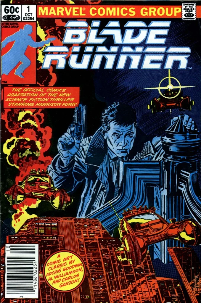 Marvel Comics Blade Runner #1 from October 1982, with Rick Deckard and Spinners