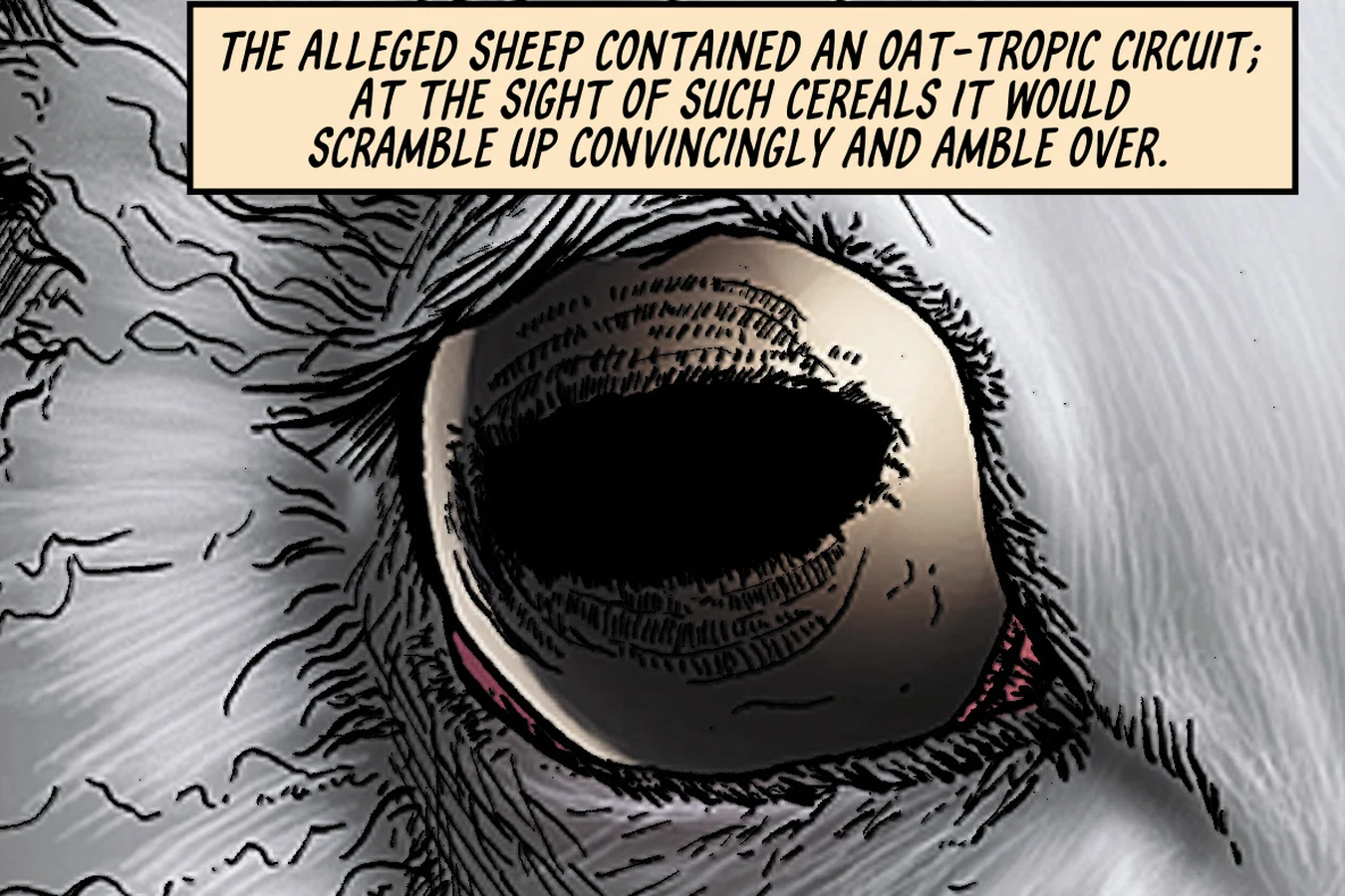 A close-up of Bill Barbour's pregnant Percheron mare on the apartment roof in BOOM! Studios' Do Androids Dream of Electric Sheep?