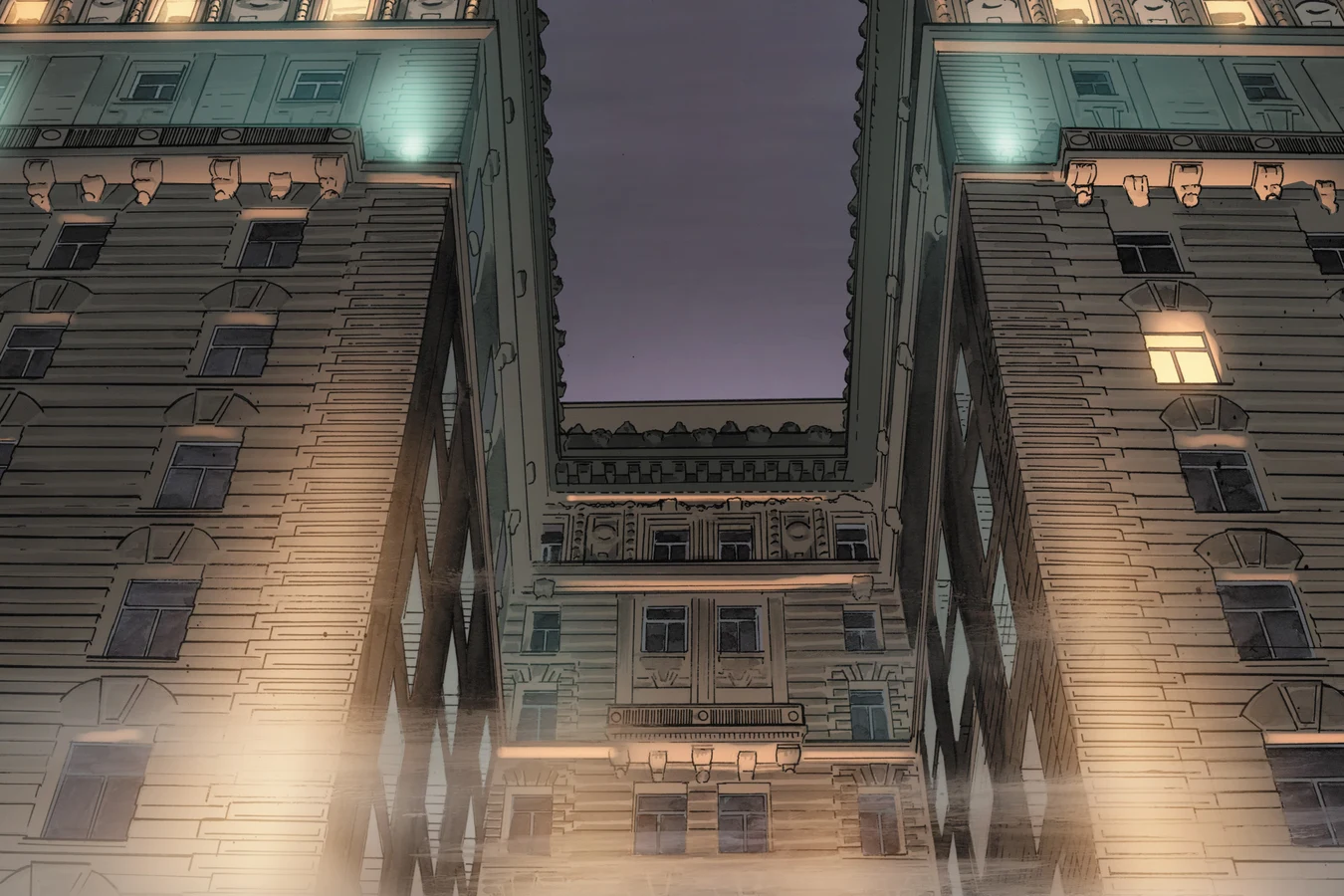 The downtown hotel where Rachael Rosen meets Rick Deckard in BOOM! Studios' Do Androids Dream of Electric Sheep?