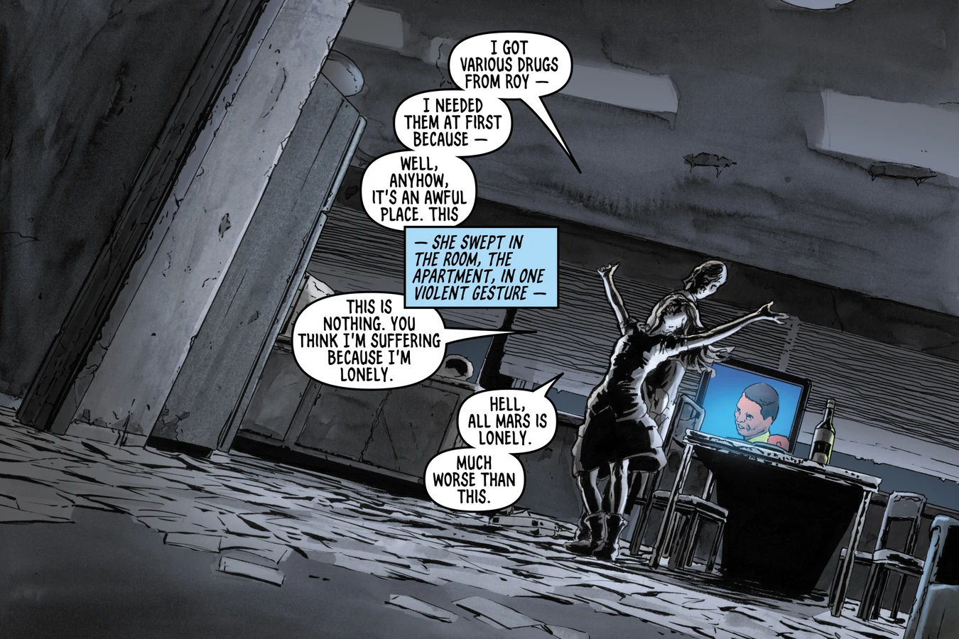 Pris Stratton describing Mars as lonely, much worse than Earth in BOOM! Studios' Do Androids Dream of Electric Sheep?