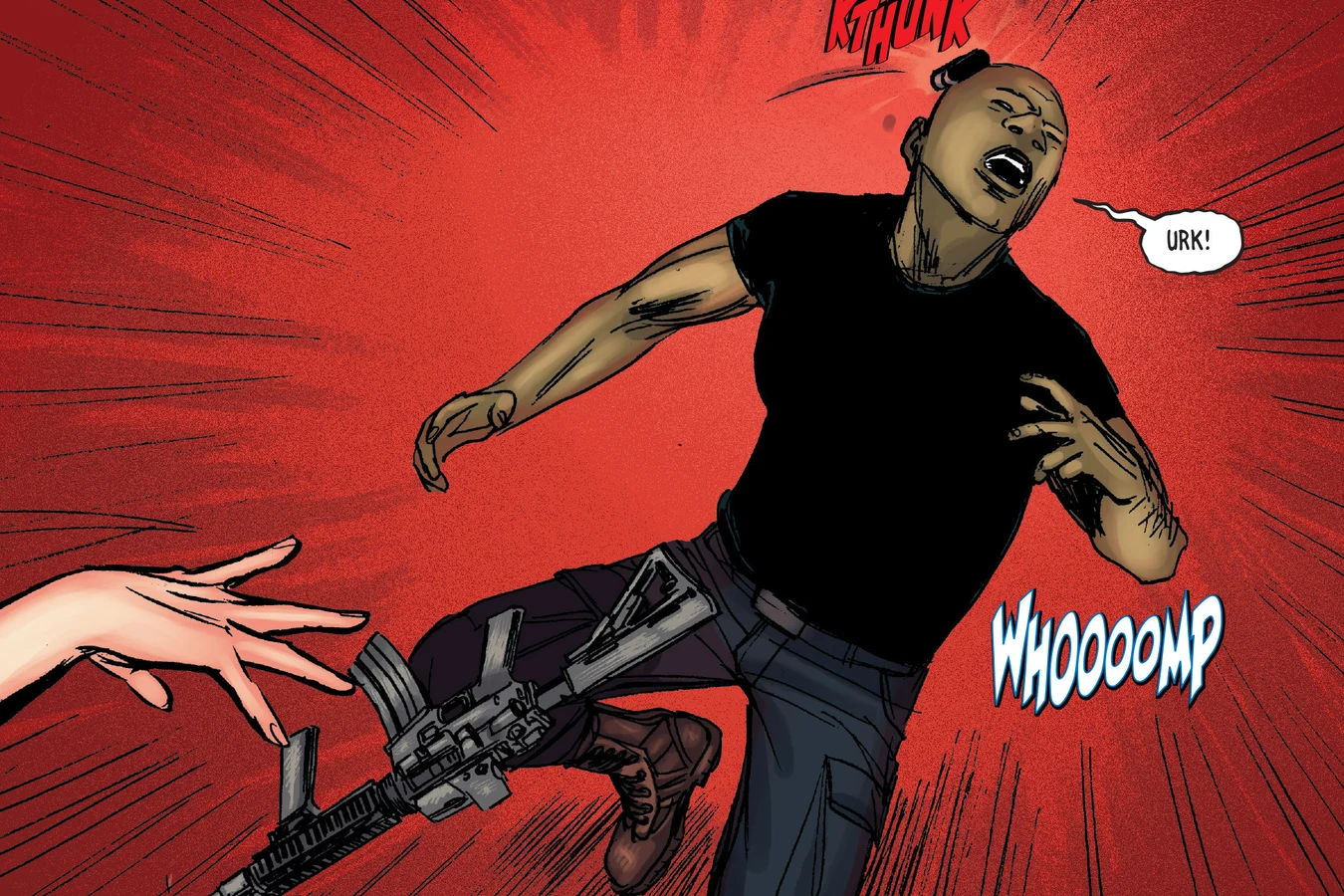 Talus thrown backward when Samantha Wu's taser pulse hits him in Dust to Dust
