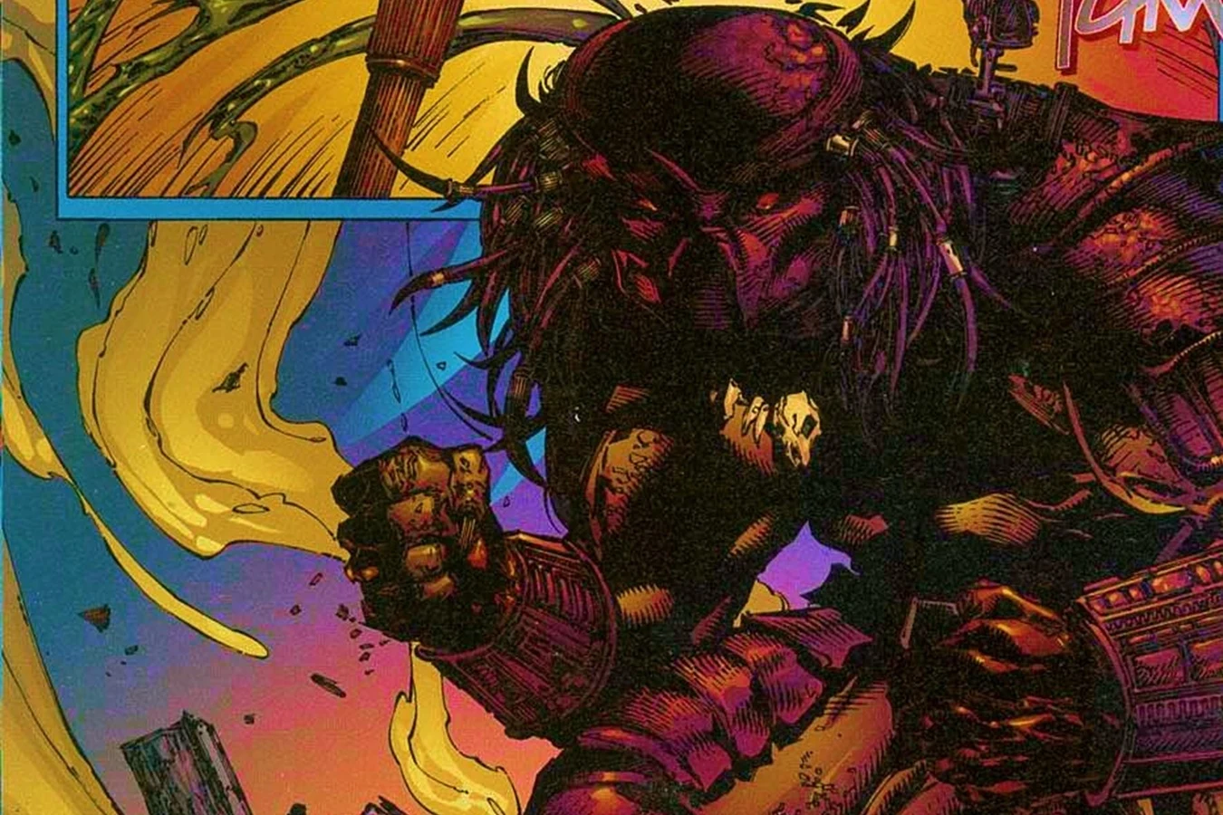 Close view of the Yautja hunter from Overkill
